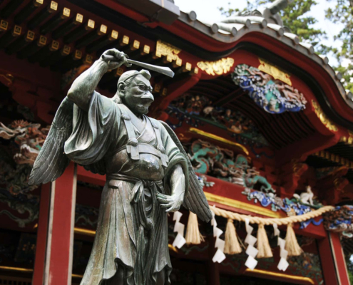 Statue de Tengu au Temple Yakuin, Mont Takao